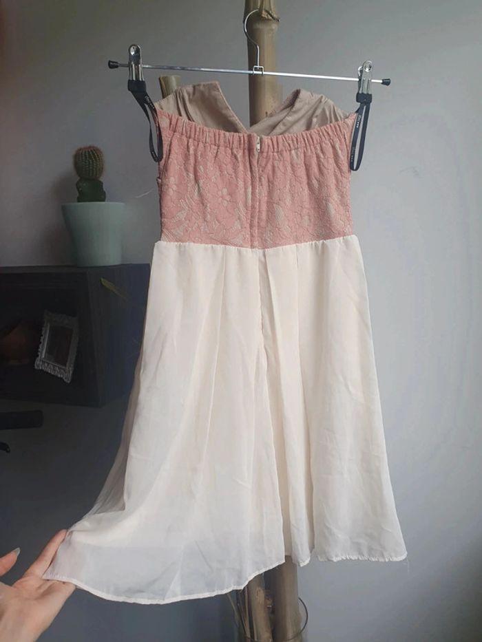 🌻Robe taille 36 rose et crème vintage - photo numéro 3