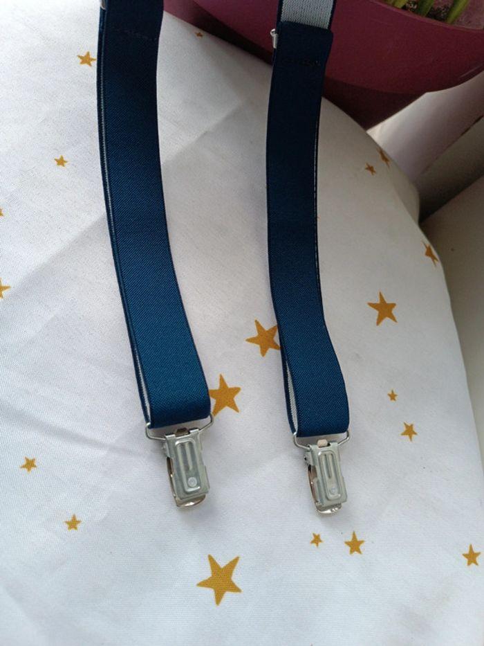 Bretelle Winnie l'ourson the pooh Disney bleu marine nuit blue strap réglable ajustable suspenders - photo numéro 7