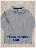 Polo gris enfant 5ans Tommy Hilfiger