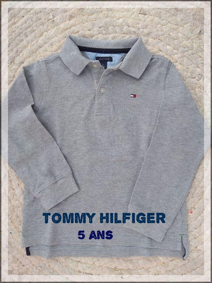 Polo gris enfant 5ans Tommy Hilfiger - photo numéro 1