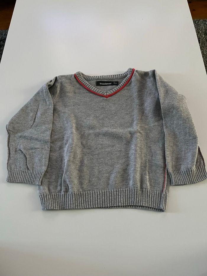 Pull gris fin in extenso 80cm - photo numéro 1