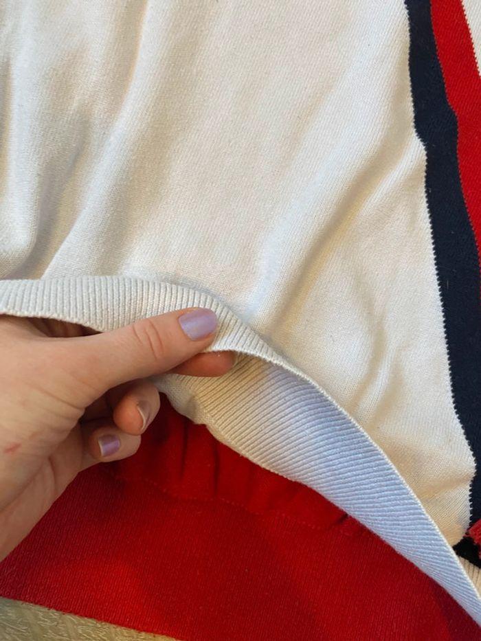 Pull col rond Tommy Hilfiger rouge, blanc, bleu taille S - photo numéro 8