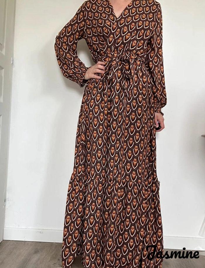 Robe longue marron Jasmine – Élégante et fluide, taille 36/38, très bon état 💖 - photo numéro 2