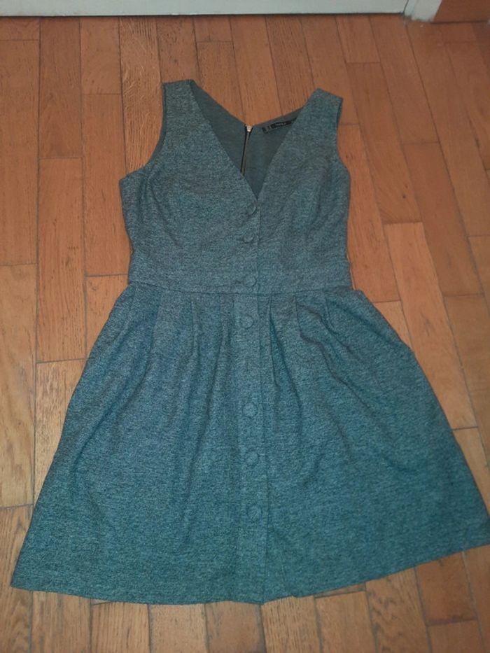 Robe gris chiné  trafaluc Zara taille M - photo numéro 1