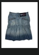 Y2K pleated denim skirt S