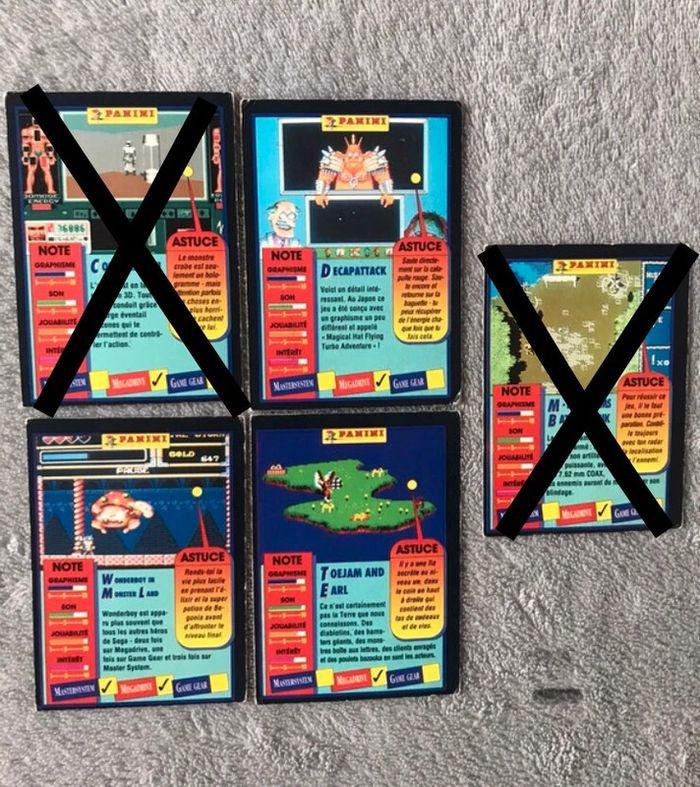 Lot de cartes sega super play panini vintage - photo numéro 2