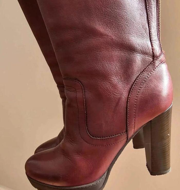 Bottes à talons San Marina bordeaux Taille 39 - photo numéro 8