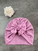 Turban bébé vieux rose