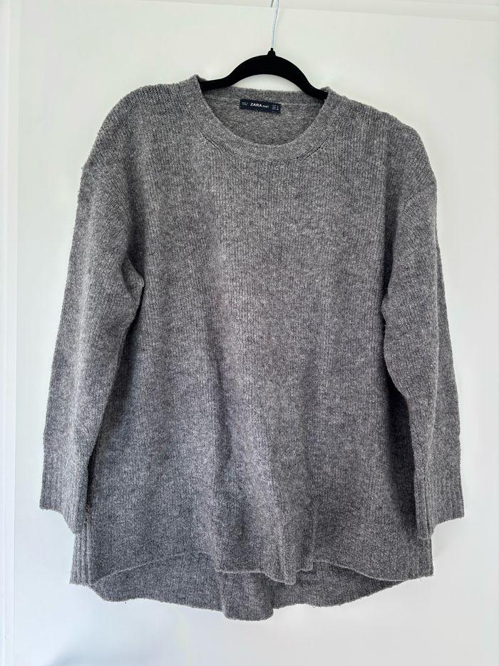 Pull gris ZARA - photo numéro 1