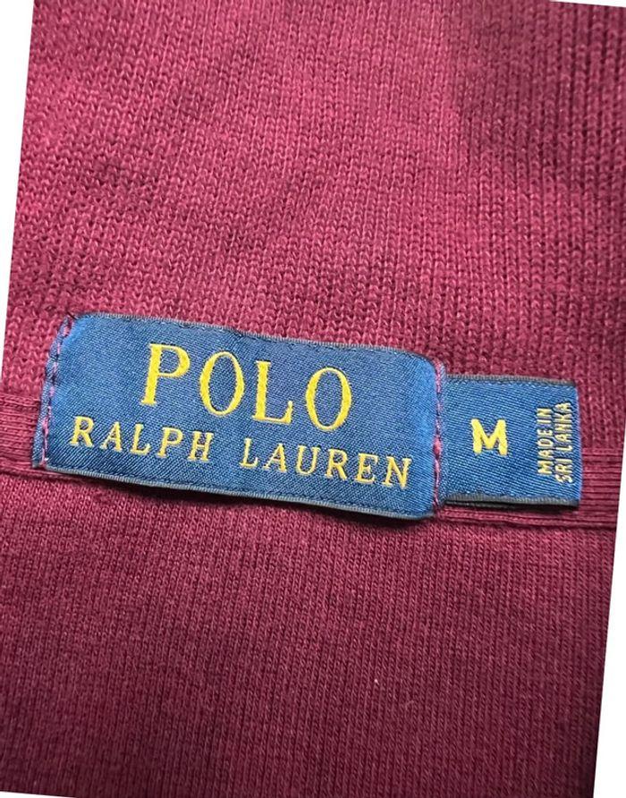 👕 Half Zip, Quart Zip, sweat col roulé à fermeture Ralph Lauren Bordeaux Taille M 👕 - photo numéro 8