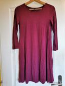 Robe bordeaux manches 3/4