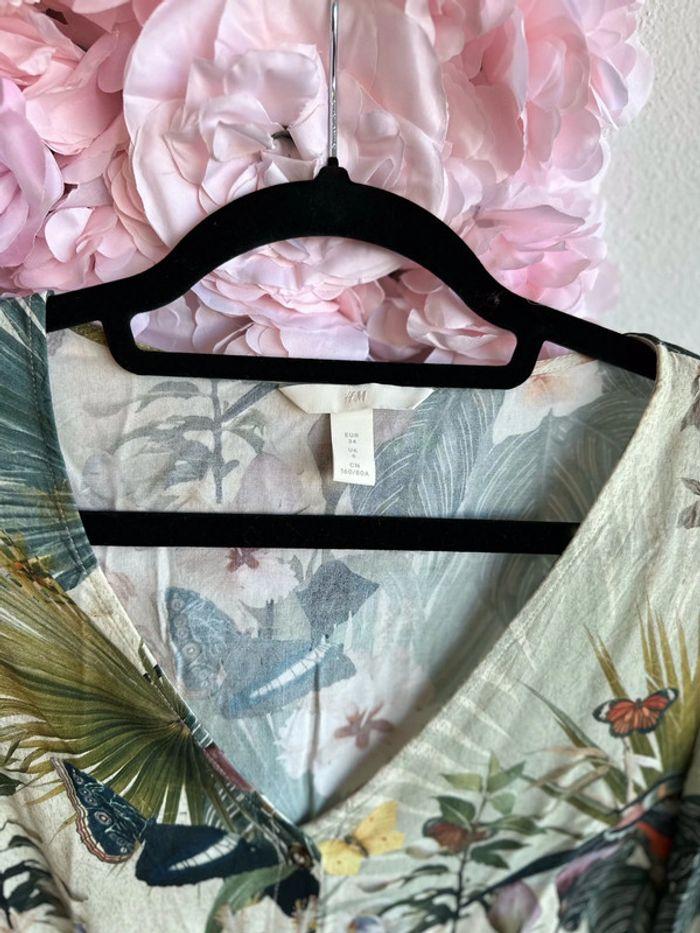 Blouse motifs fleurs & tropicaux taille 34 de chez H&M - photo numéro 2