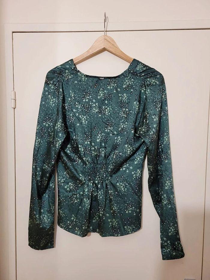 blouse ikks vert foncé taille 40 - photo numéro 2