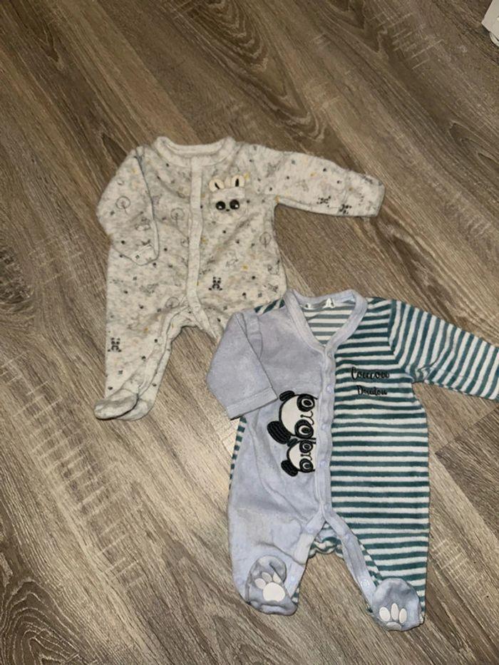 Pyjamas en velours pour bebe garçon Naissance - photo numéro 1