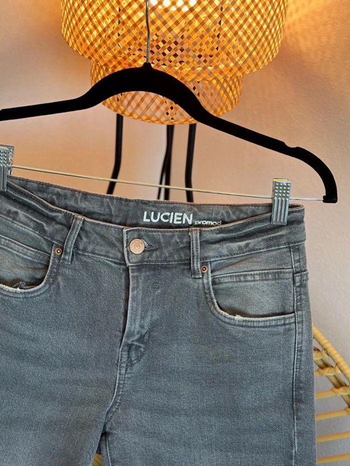 Jean Promod coupe boyfriend gris denim Lucien, taille 34 - photo numéro 3