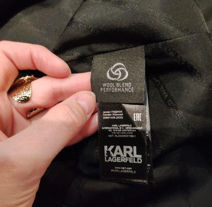 Blazer Karl Lagerfeld noir satin t.40, neuve - photo numéro 8