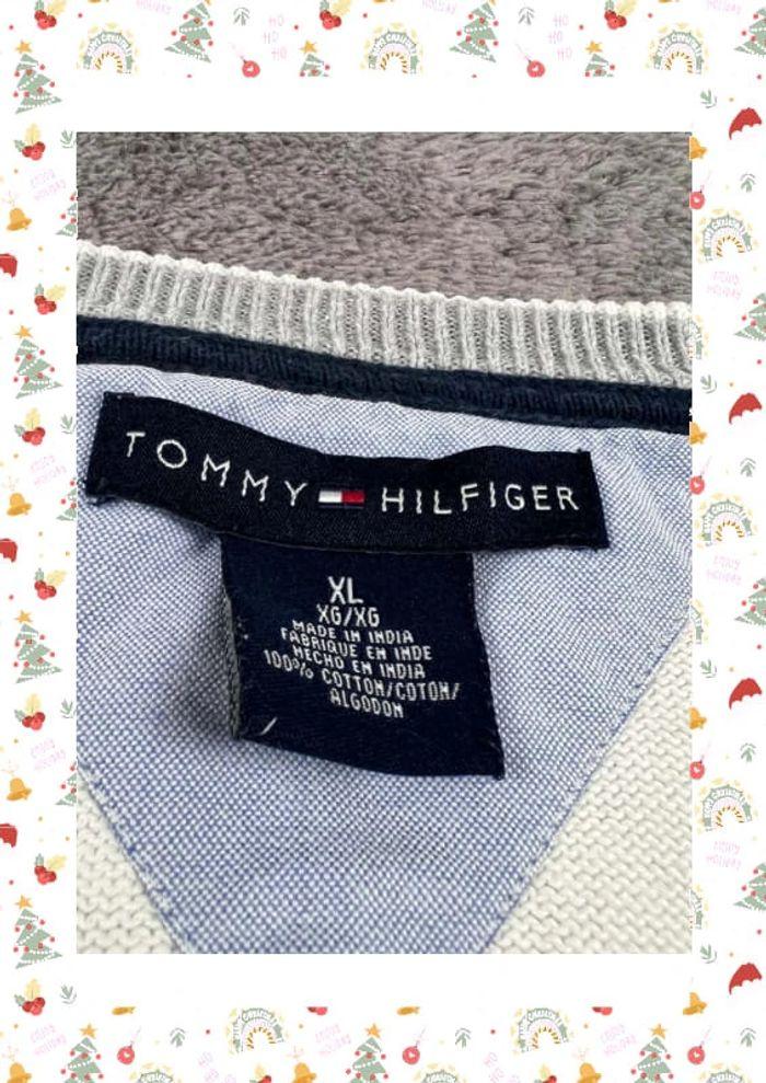 👕 Sweat Tommy Hilfiger Vintage sans manche Logo Brodé Blanc Taille XL 👕 - photo numéro 5