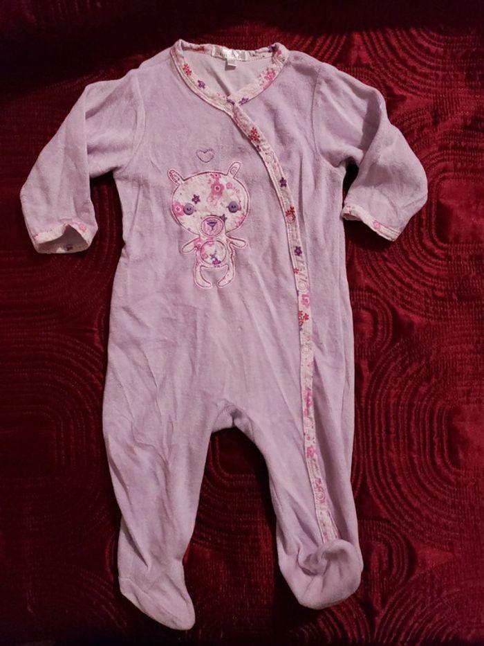 Pyjama fille 6 mois mauve - photo numéro 1