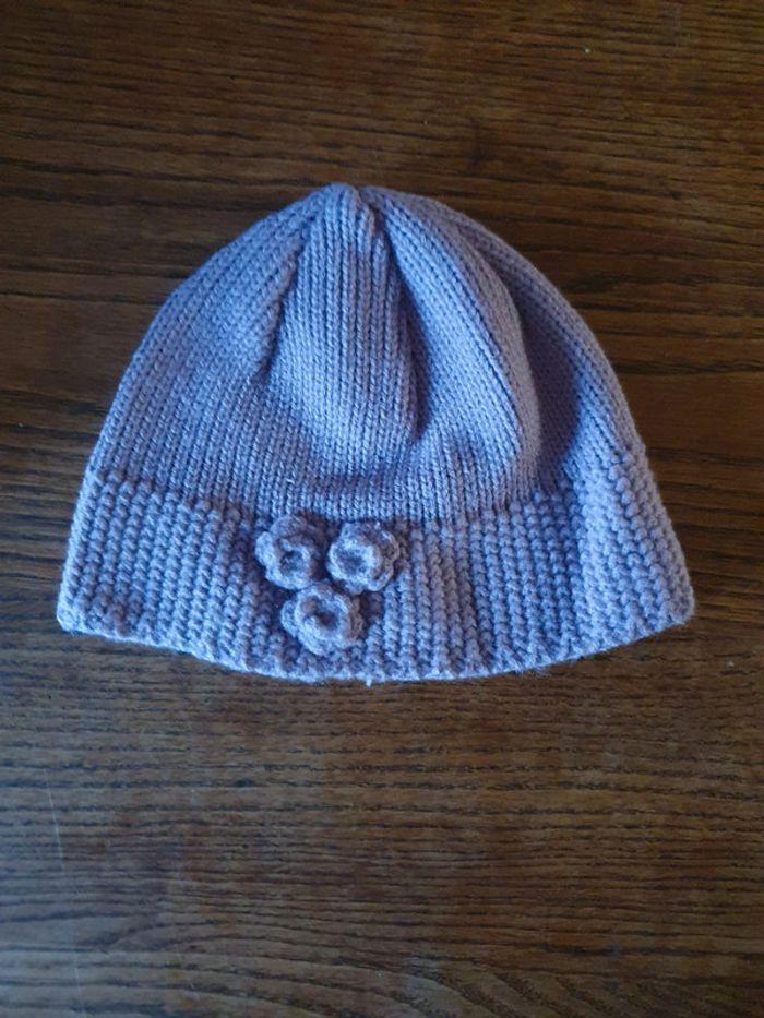 Bonnet violet fille