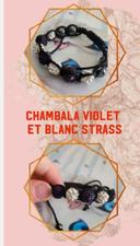 bracelet chambala violet et blanc