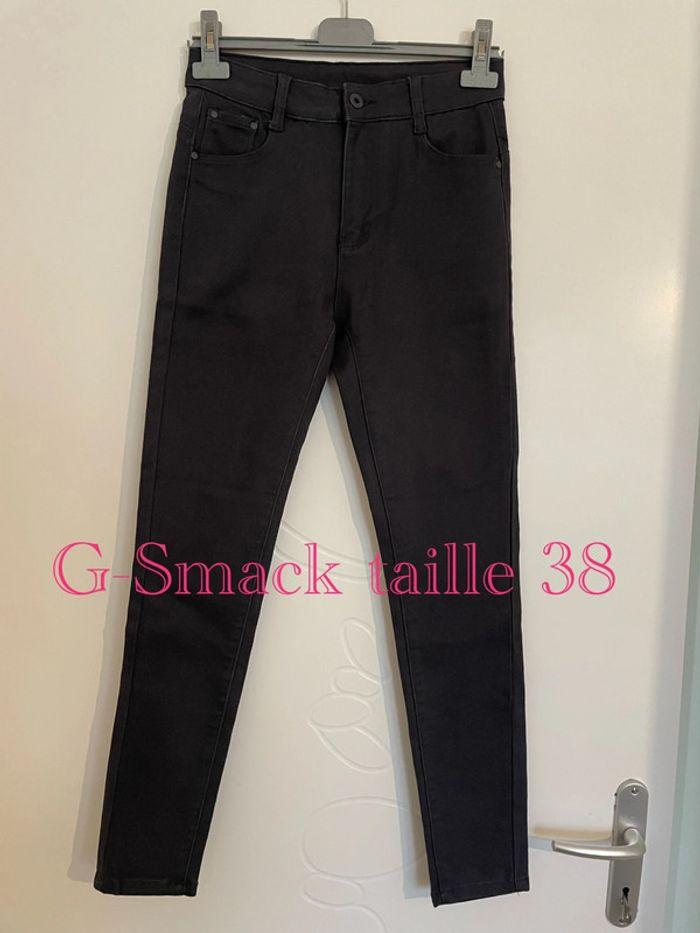 Pantalon gris taille haute coupe skinny neuf G-Smack taille 38 - photo numéro 1