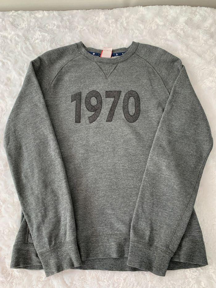 Sweat Sweatshirt pull gris 1970 PSG Nike Taille M tbe - photo numéro 3