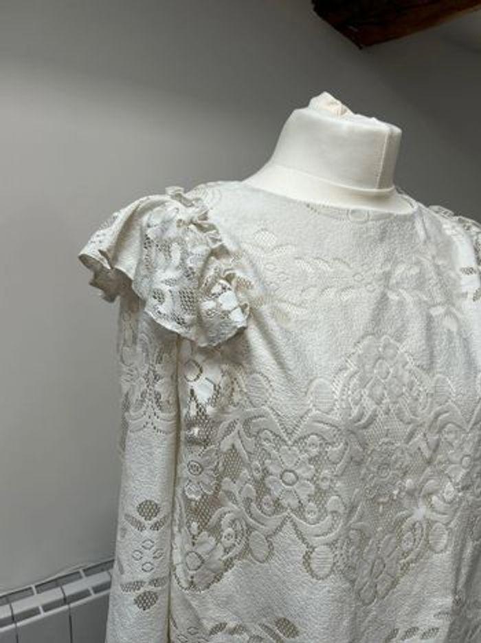 Blouse en dentelle blanche bohème manches longues - photo numéro 2