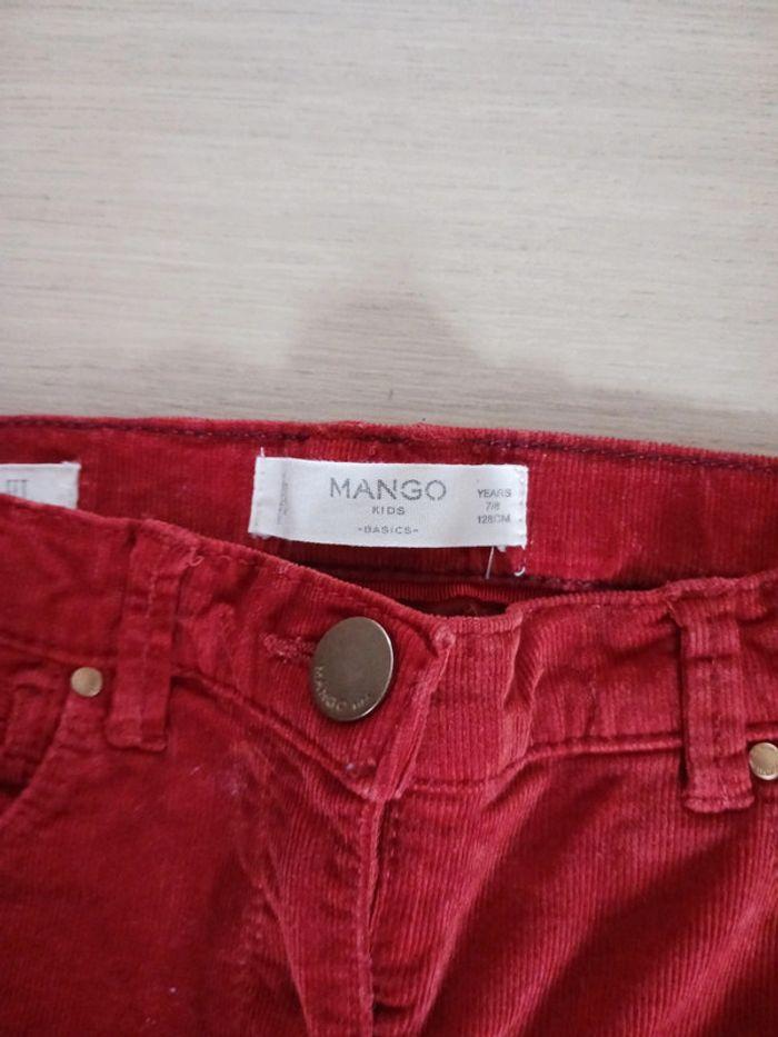 Pantalon fille skinny fit 7 / 8 ans rouille Mango - photo numéro 3