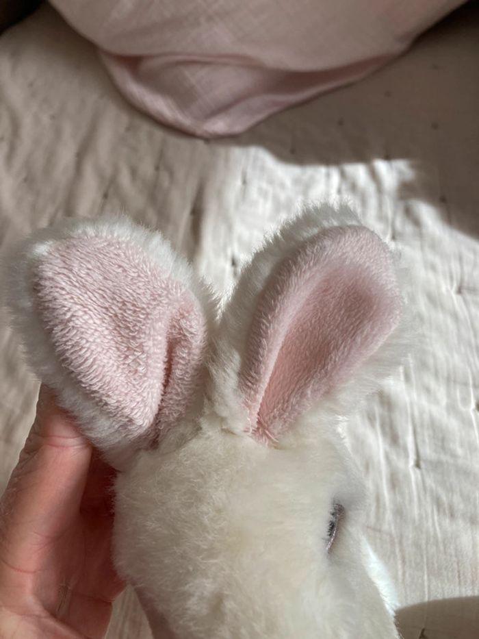 Peluche lapin blanc et rose - photo numéro 6