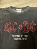 Sweat mango AC/DC highway to hell avec strass anthracite taille L