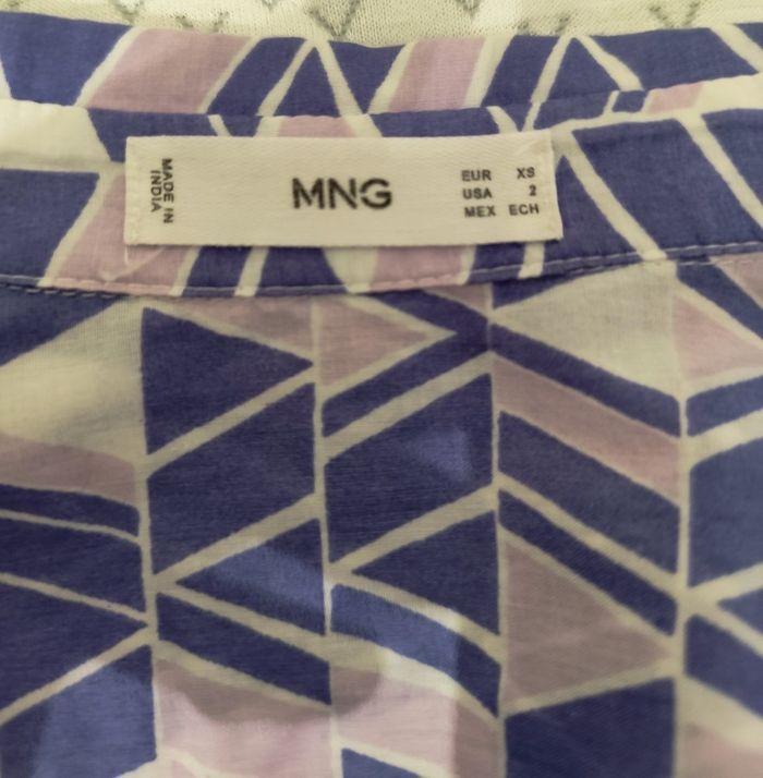 Chemise manches longues à motifs géométriques violets - photo numéro 6