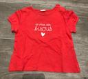 Teeshirt 12 mois je veux des bisous rouge