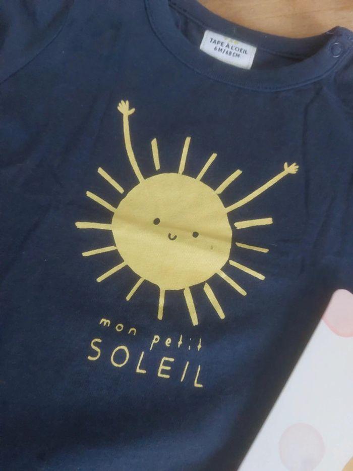 Tee shirt soleil tape à l'œil marine 6mois - photo numéro 2