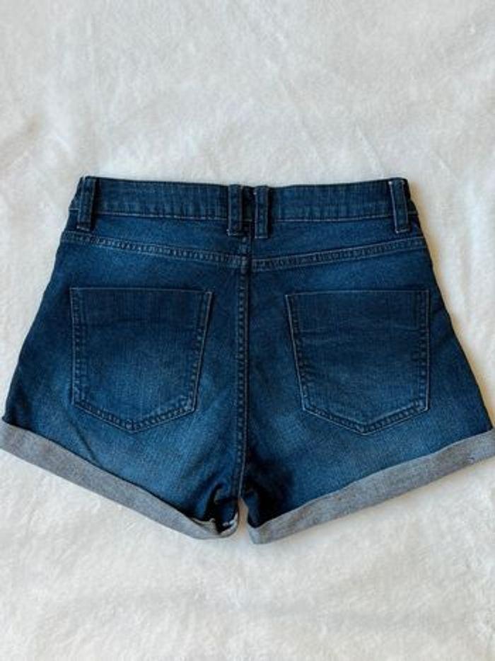 Short en jean délavé regular waist - photo numéro 9