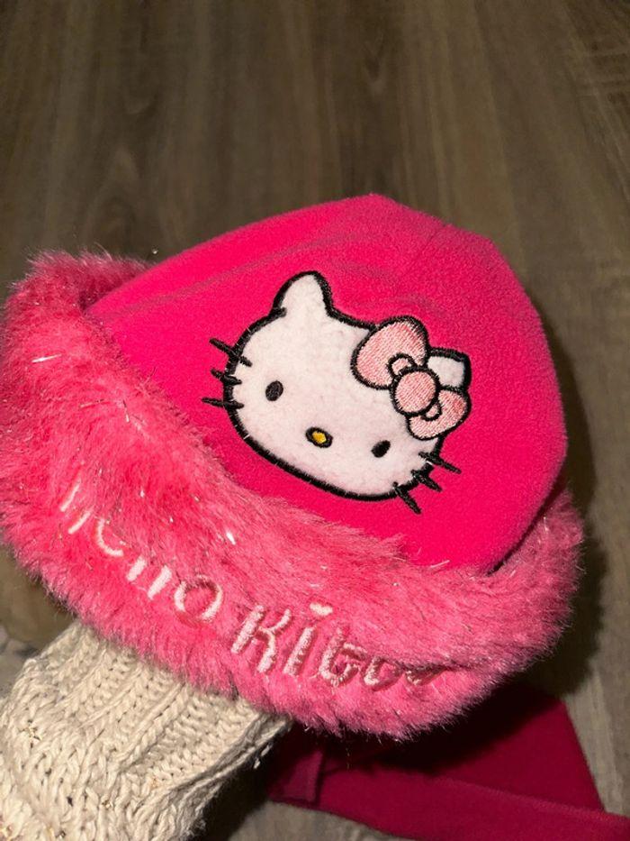 Bonnet avec echarpe 2 en 1 hello kitty 56cm fille - photo numéro 5