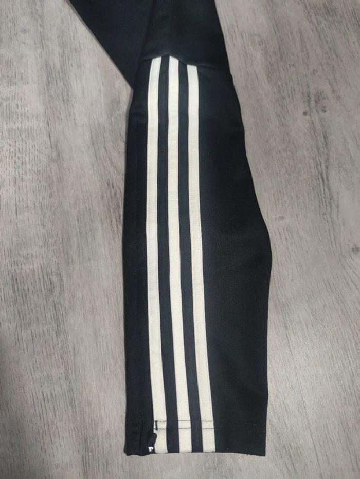 Jogging Adidas 3 Bandes Noir Logo Brodé Blanc Taille XS Homme - photo numéro 6