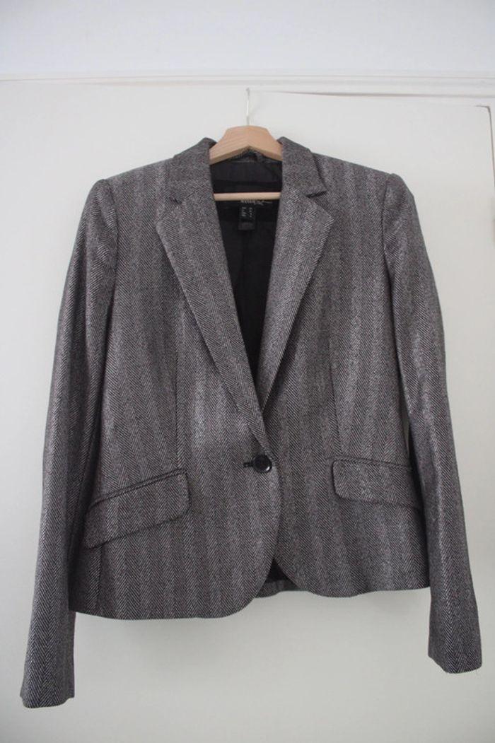 Veste  blazer costume mango gris - 38 - photo numéro 3