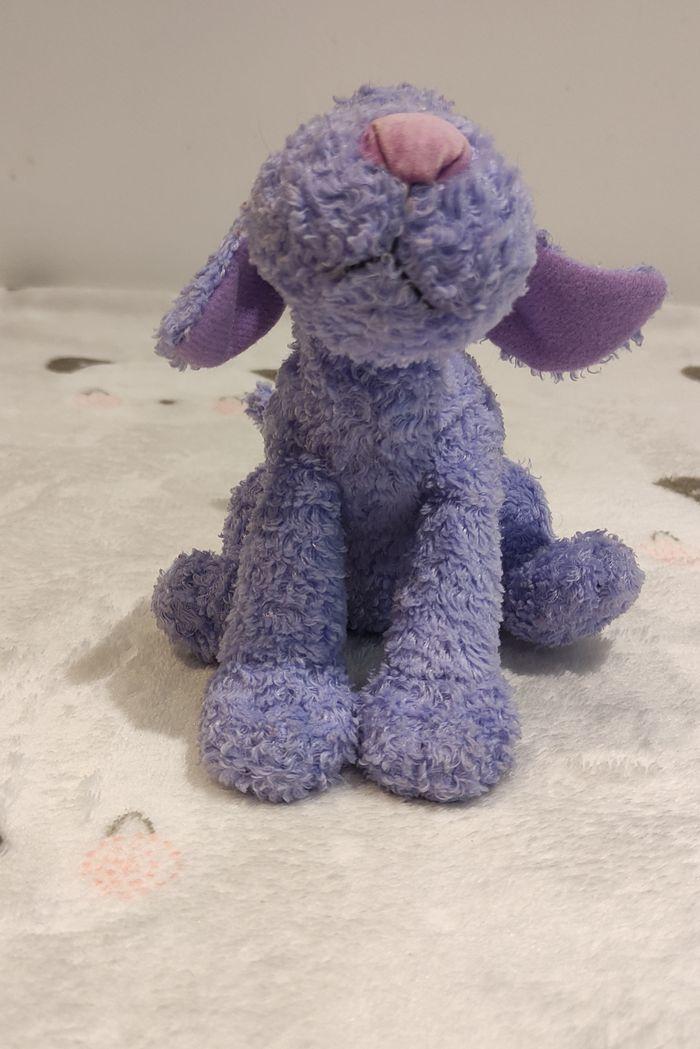 Peluche chien violet - photo numéro 2