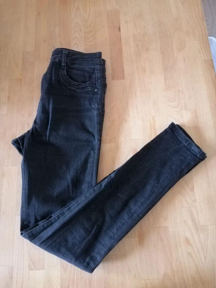 Jean skinny noir, taille mi-haute - photo numéro 2