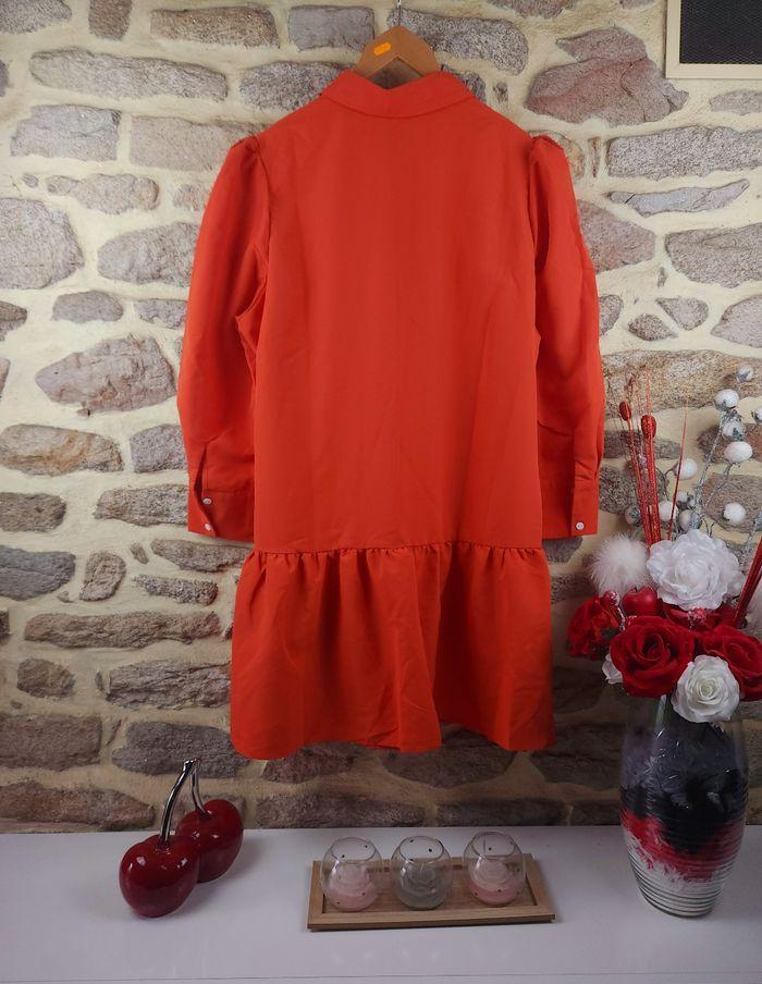 Robe à volants manches longues orangée Femme taille 54 marque Asos 🍬 - photo numéro 3