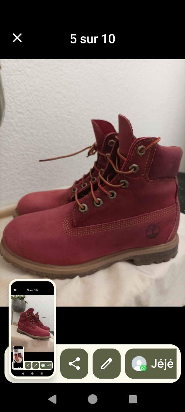 Timberland 6inch framboise 38 - photo numéro 2