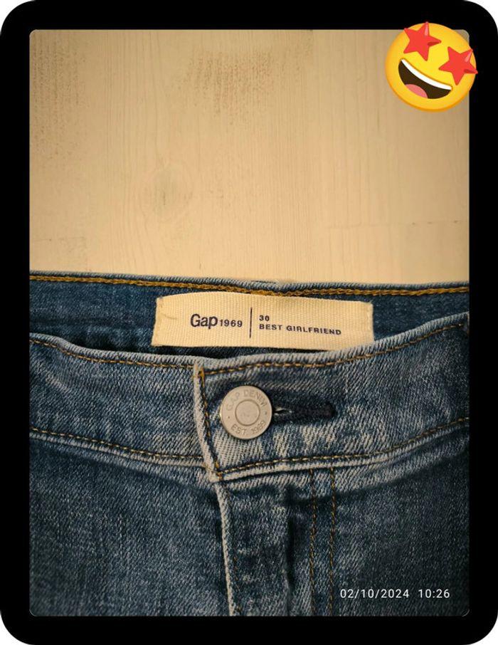 Jeans  vintage slim  bleu  look destroy gap taille 40 (30,) - photo numéro 2