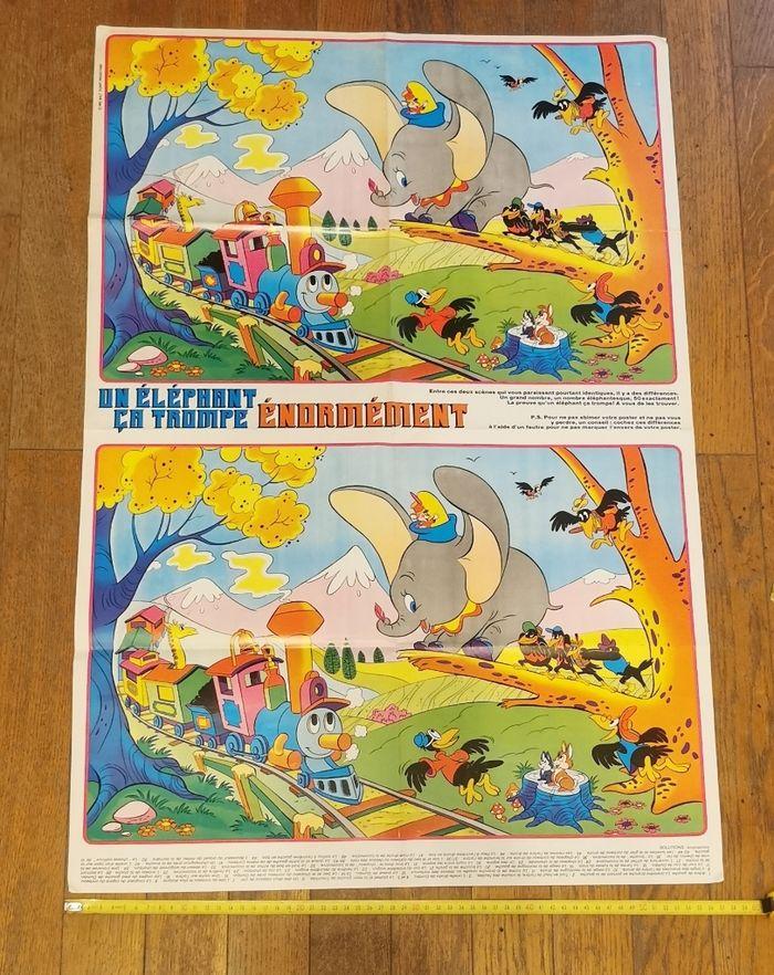 Ancien poster géant Dumbo 1980 - photo numéro 5