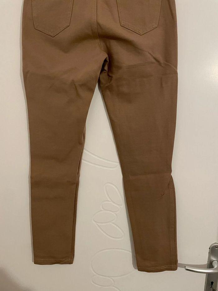 Pantalon extensible beige taille haute coupe skinny taille 38 - photo numéro 7