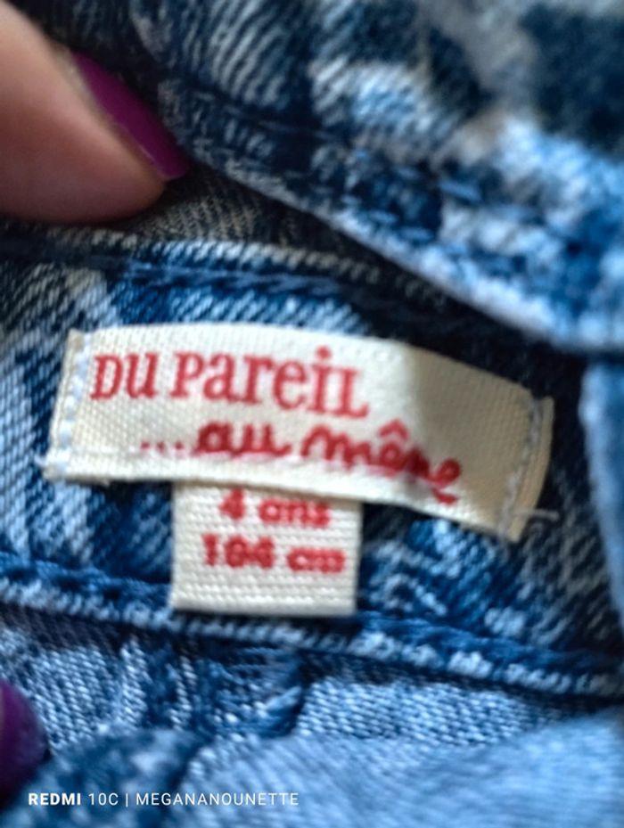 🦋 Joli ensemble salopette fleurie et blouses 4 ans DPAM Du pareil au même - photo numéro 3