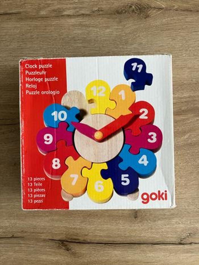 Horloge puzzle en bois Goki - photo numéro 4