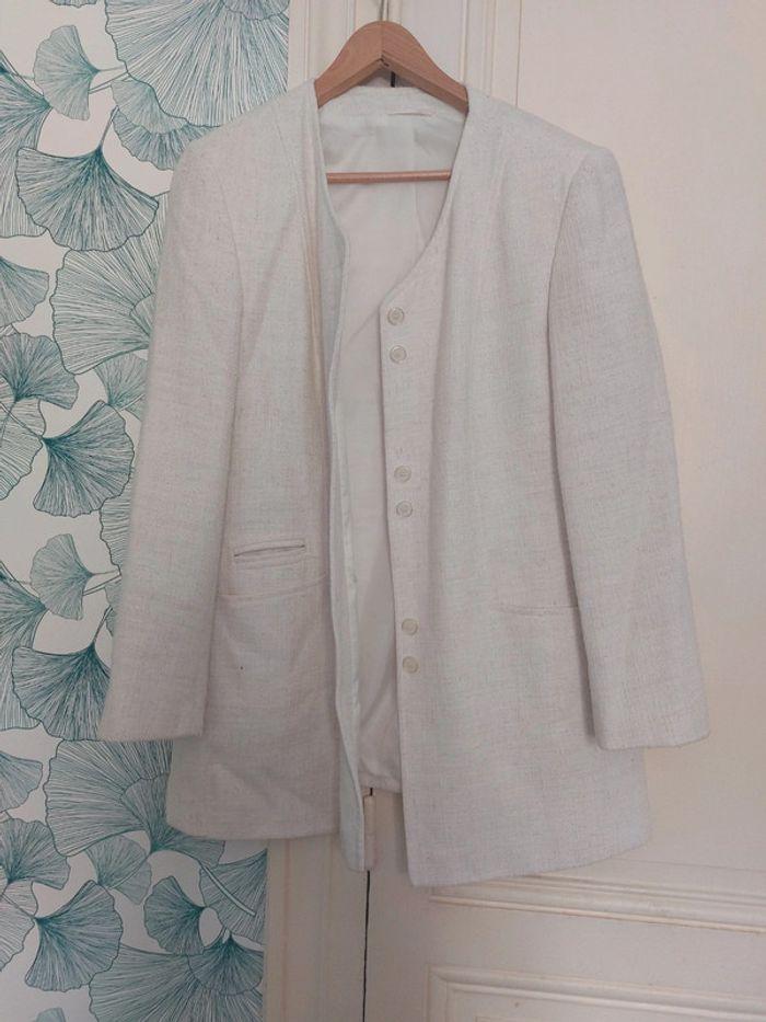 Veste Tweed blanc cassé - photo numéro 1