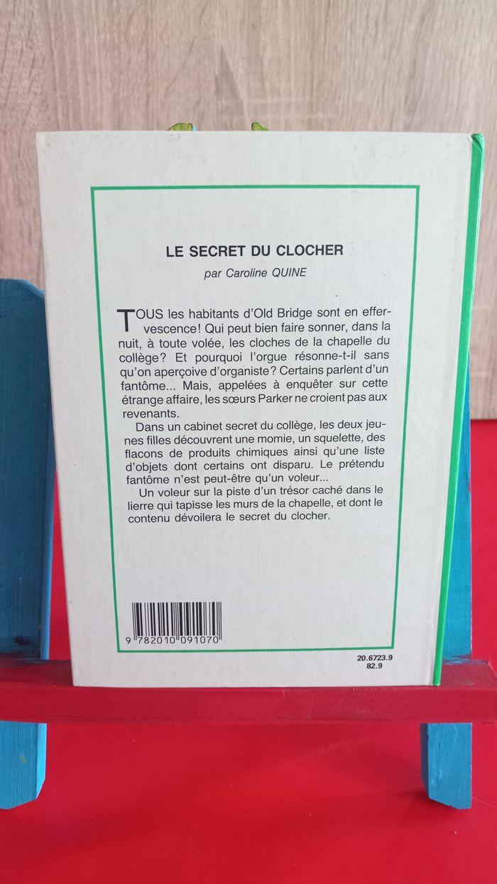 Le Secret du clocher, 1982, une enquête des sœurs Parker bibliothèque rose, - photo numéro 2