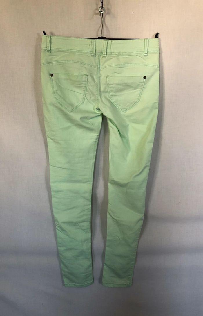 Jean slim taille basse Oxxy vert pastel taille 36 comme neuf - photo numéro 2