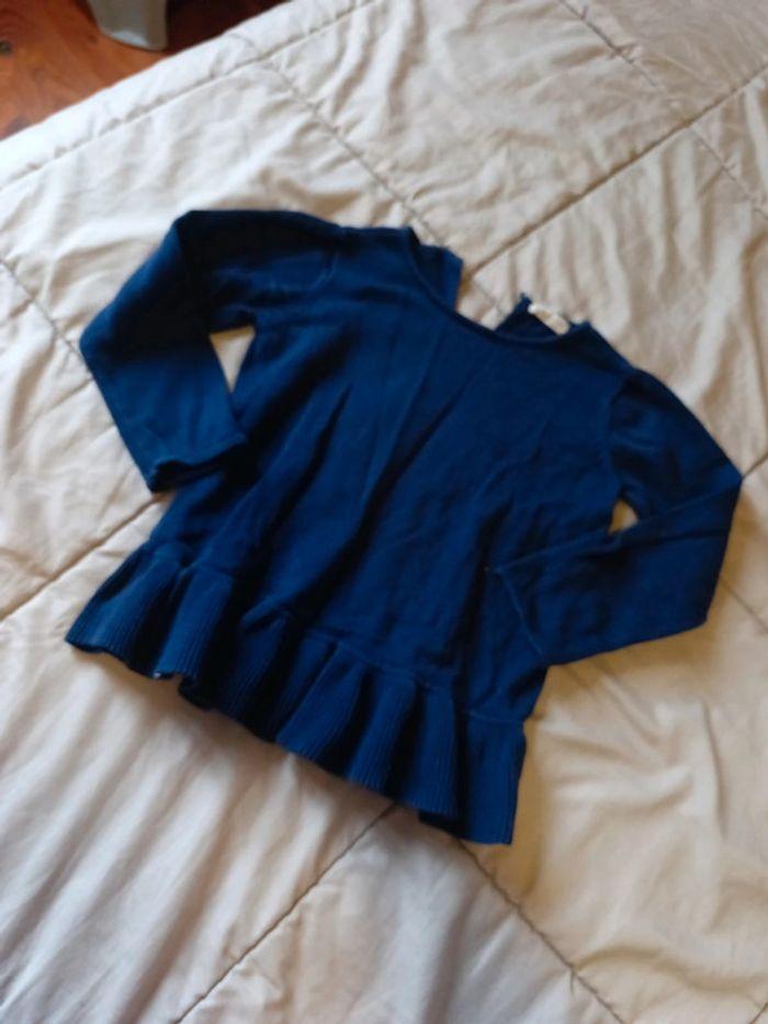 Pull en maille bleu marine taille 3 ans - photo numéro 1